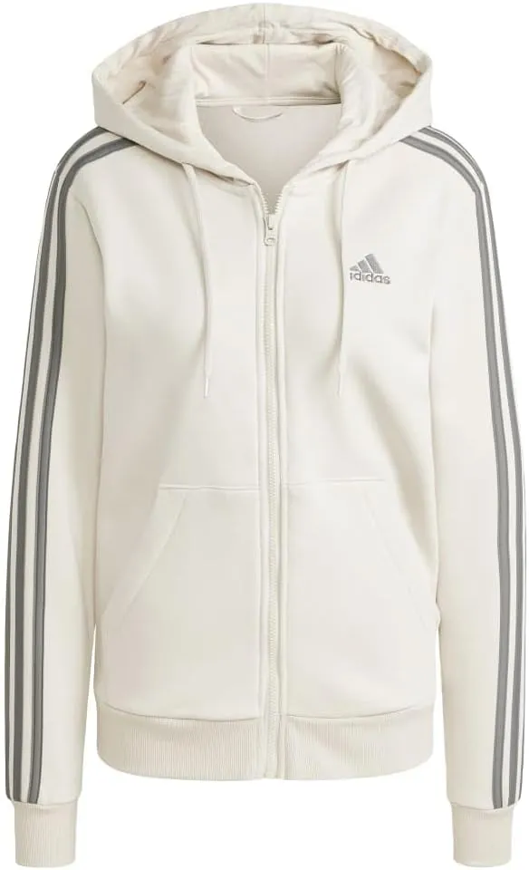 adidas Women's Essentials 3-Stripes Full Zip Fleece Hoodie
