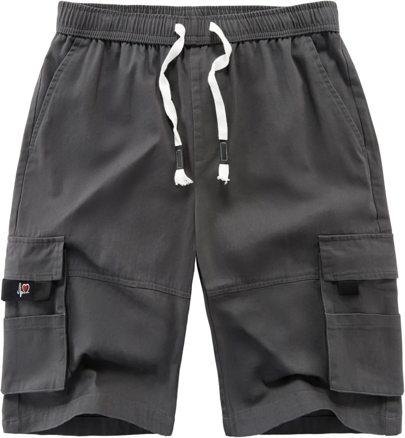 APTRO Men's Cargo Shorts Elastic Waistband Drawstring Summer Casual Cotton Big & Tall Relaxed Fit Work Shorts
