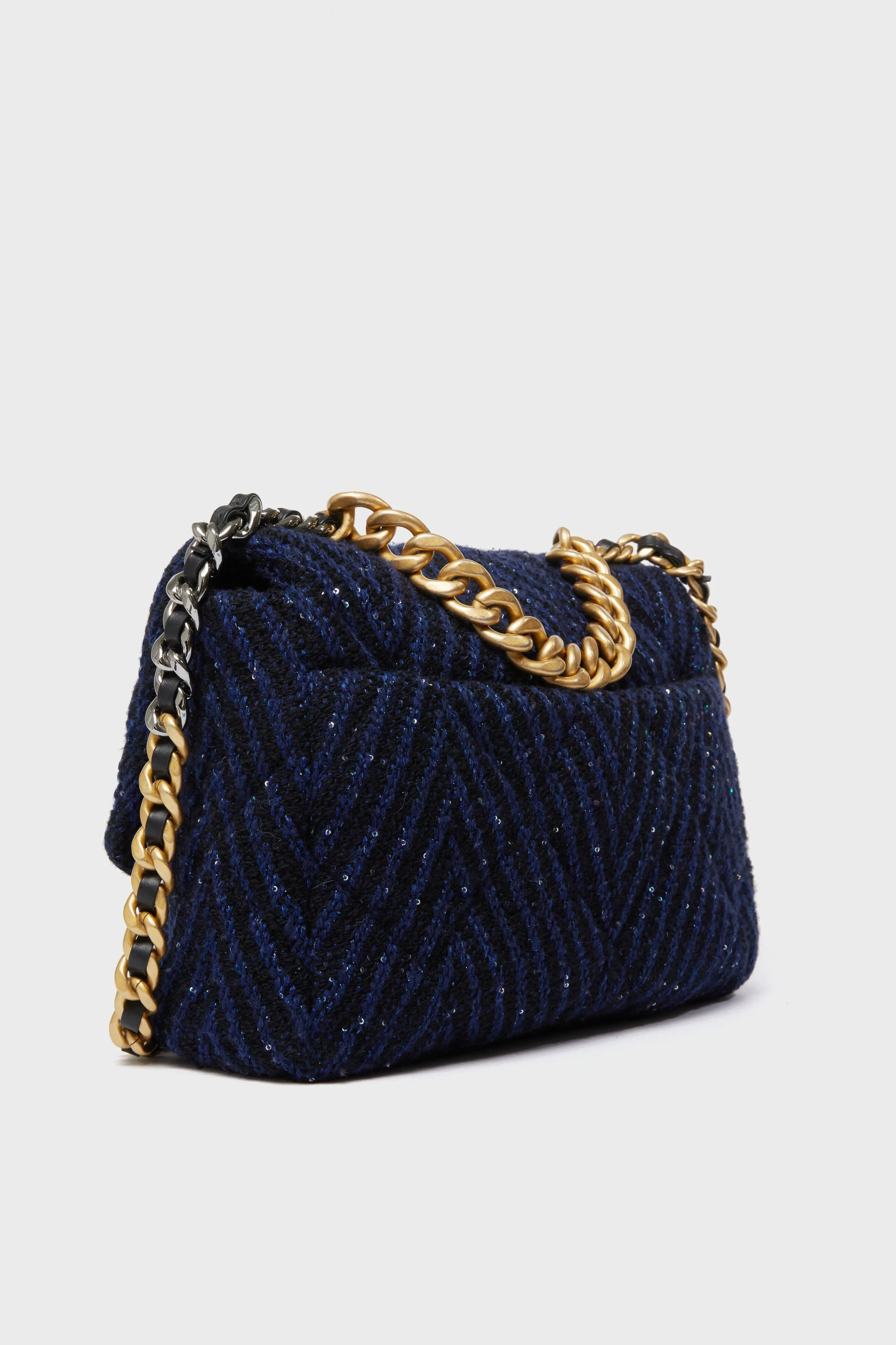 Chanel Navy Tweed 19 Bag