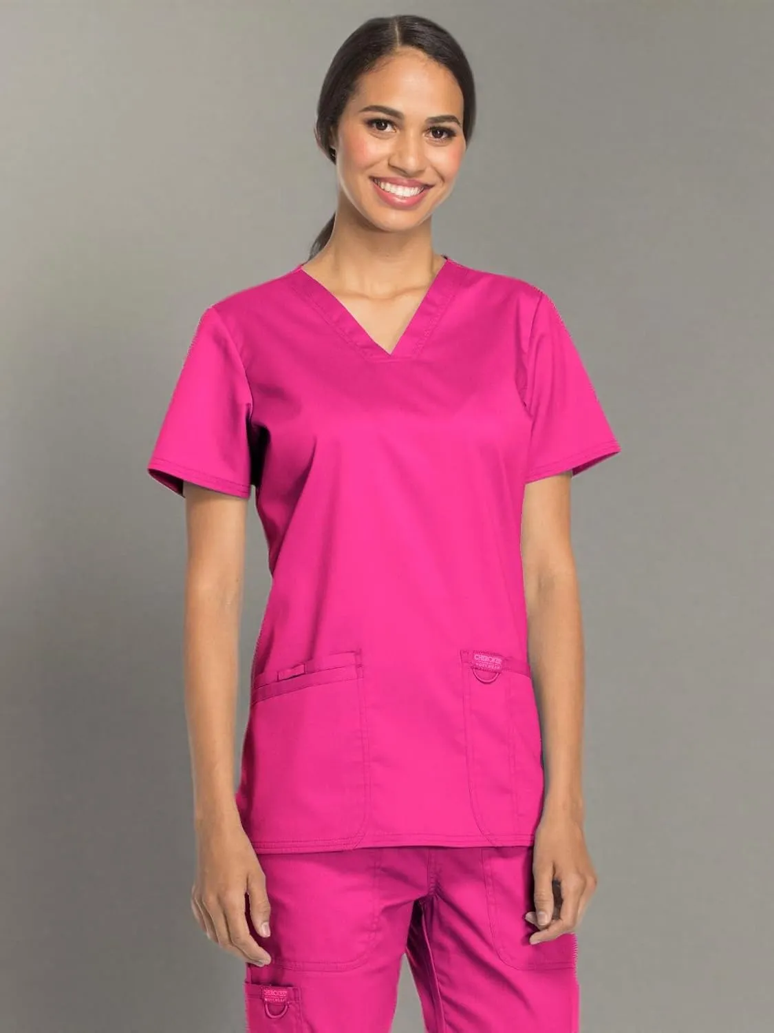 Cherokee Medical Women's Scrub Top V-Neck with 3 Pockets & Soft Fabric WW620