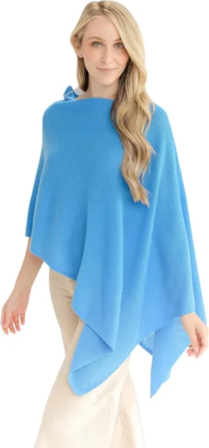 CLAUDIA NICHOLE by Alashan 100% Cashmere Luxe Dress Topper Poncho - Lightweight, Soft, Cozy & Versatile - Great Gift Item