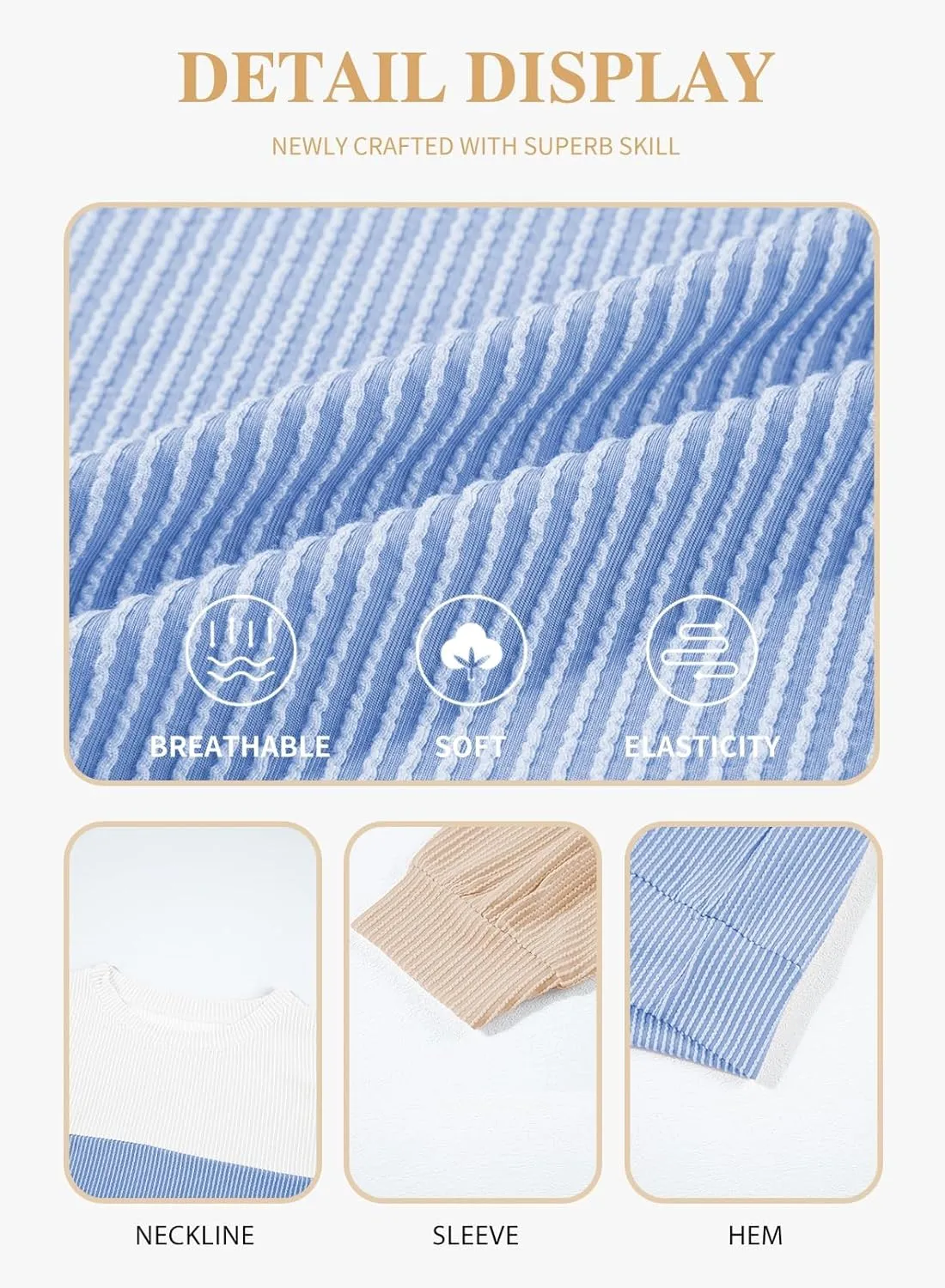 Eytino Plus Size Sweatshirt for Women Striped Colorblock Long Sleeve Crewneck Casual Loose Pullover Shirt Top(1X-5X)