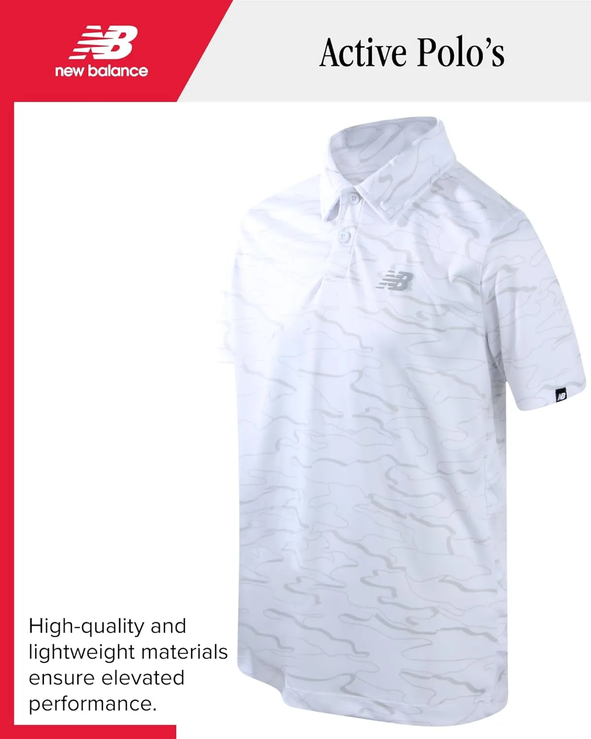 New Balance Boys Polo T-Shirt - 2 Pack Short Sleeve Dry Fit Shirt - Performance Collared Golf Shirt (8-20)