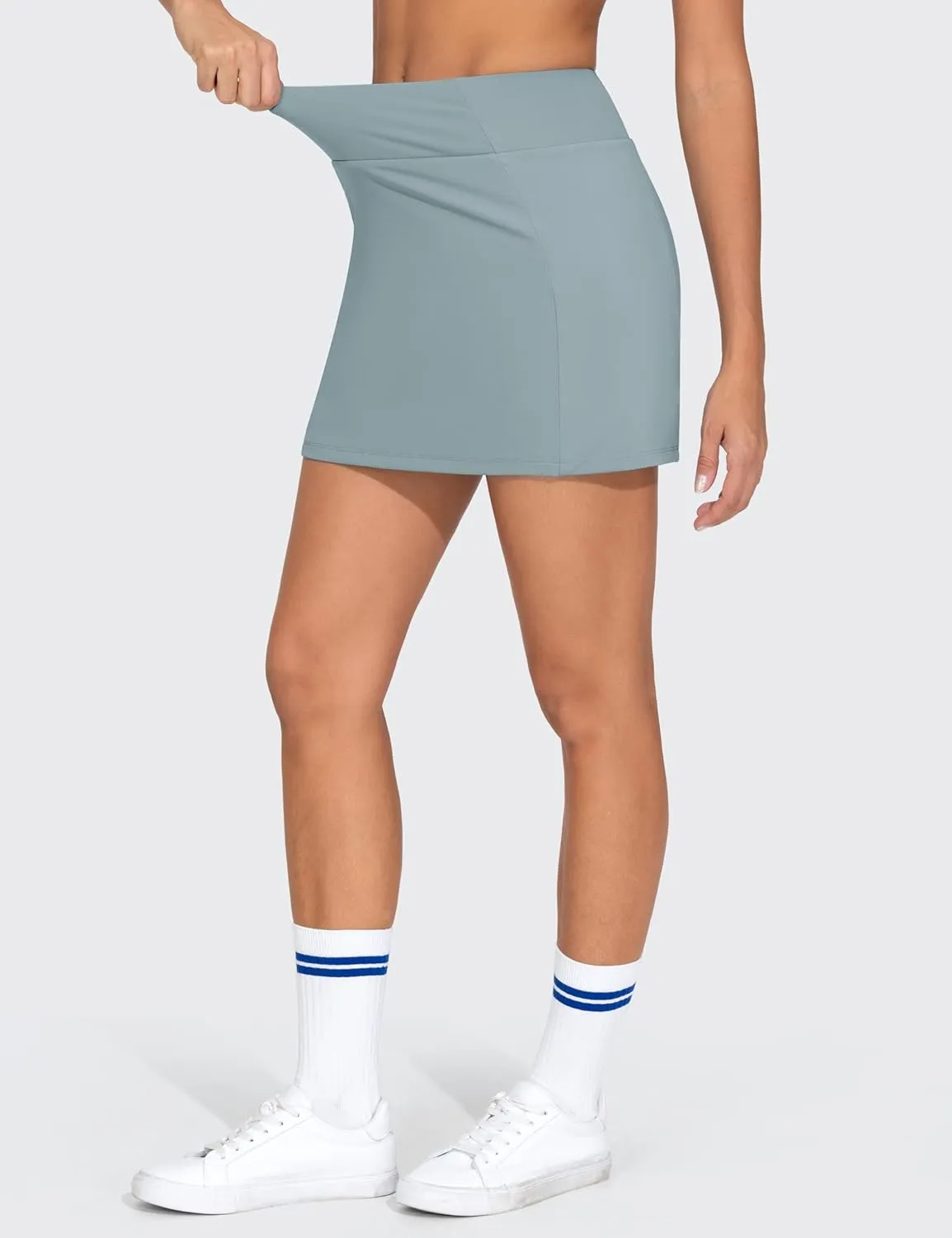THE GYM PEOPLE Women's High Waisted Golf Skorts Tennis Mini Athletic Active Skirts Built-in Shorts with 3 Pockets