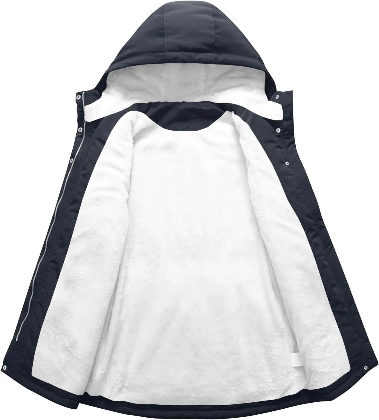 Winter Coats for Women 2025 Plus Size Warm Sherpa Fleece Lined Jackets Hooded Parka Peacoat Outerwear