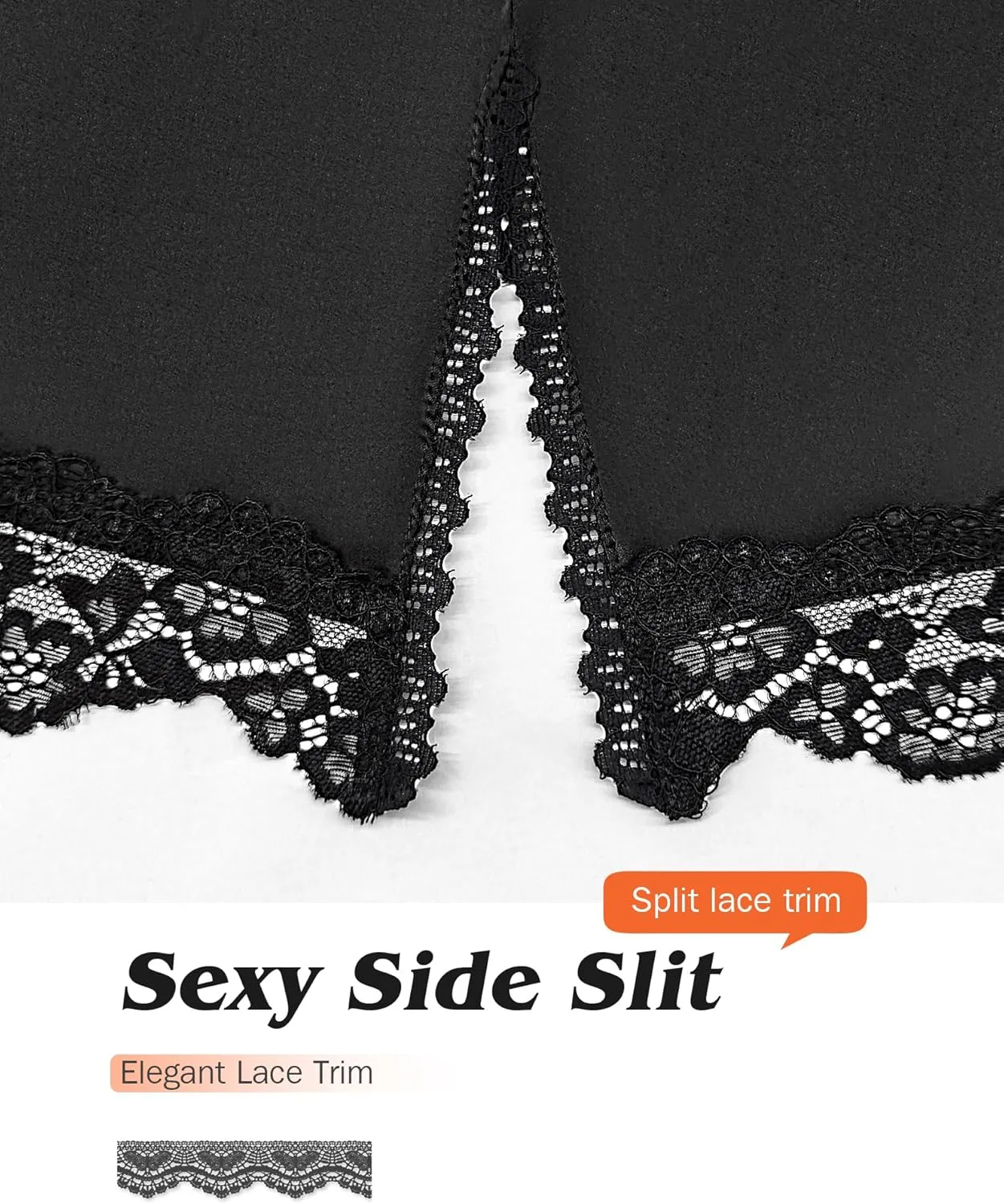 Women'S Half Slips for Under Dress Satin Slip Skirt Non Cling Underskirt with Lace Trim