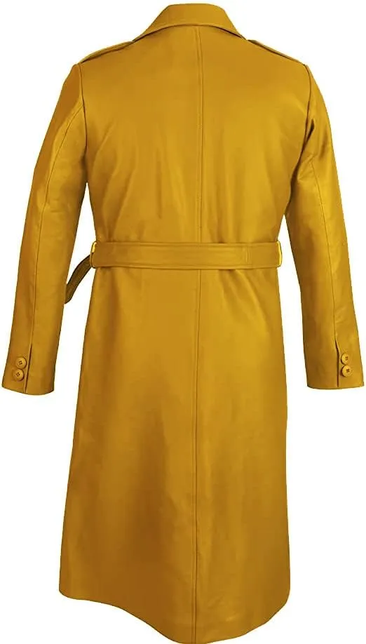 Women's Long Coat - Pure Leather Jacket Suit Coat - Slim Fit Button Down Coats for Outwear