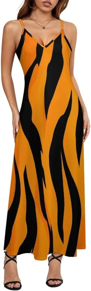 Women's Sexy V Neck Long Sleeveless Dress Full Slip for Under Dress